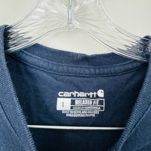 Carhartt Relaxed Fit Navy Blue Sleeveless T Shirt Men’s Size L - Picture 3 of 8